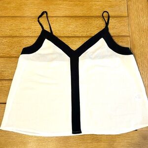 BP~Size S~White & Black Tank Top Blouse ~Wear Alone Or Add Jeans Or Blazer~Shirt